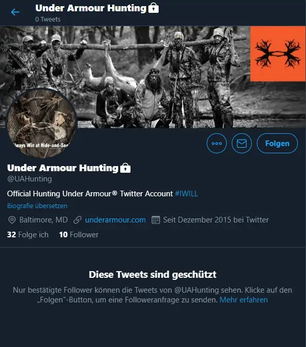 Under Armout Hunting Unit